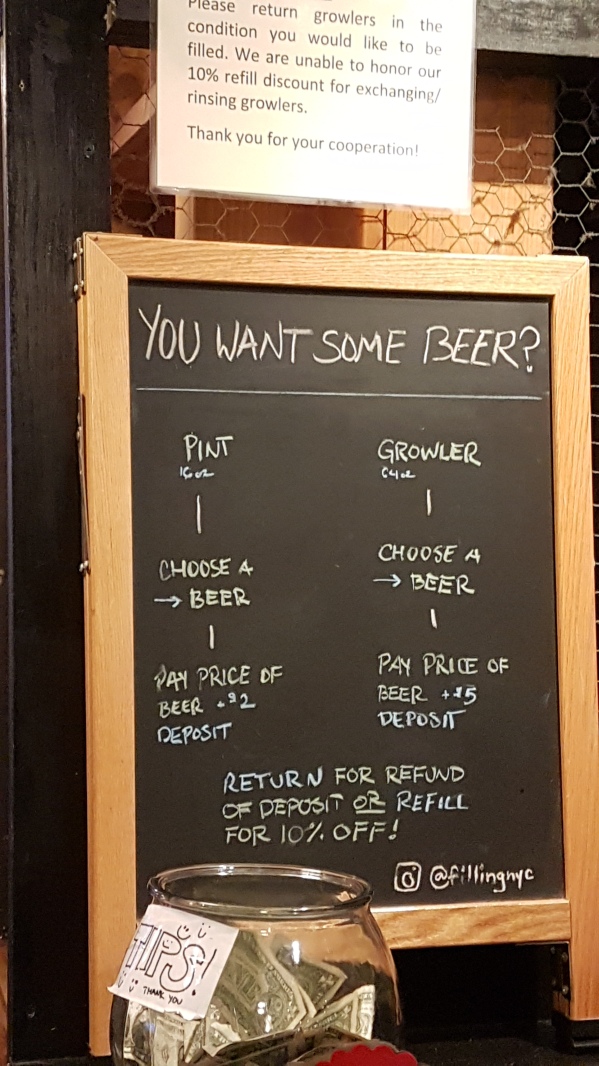 Chalk board with beer