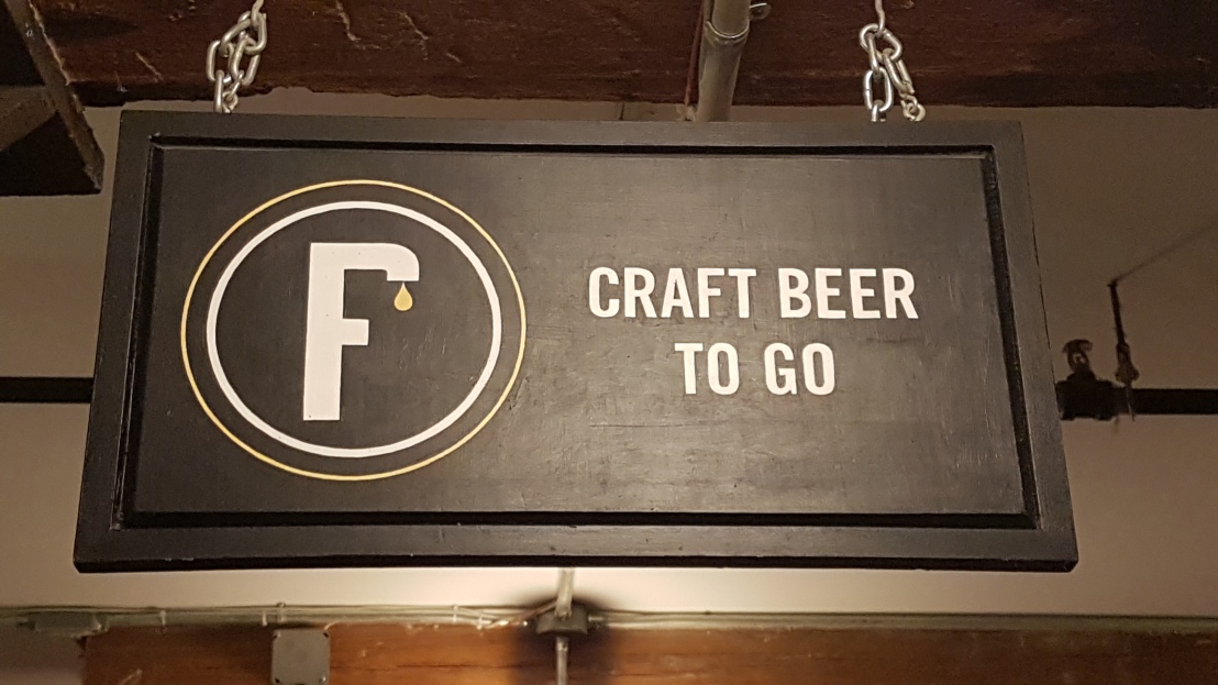 Sign says Craft Beer to Go